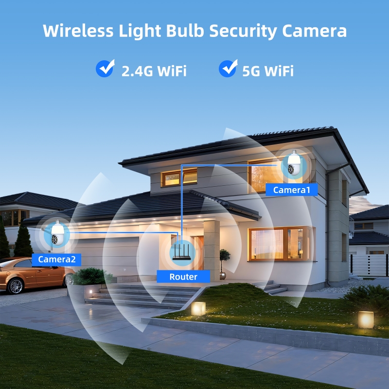 Home Security Flood Lights - 3 МП 1296P iCsee APP Полноцветная