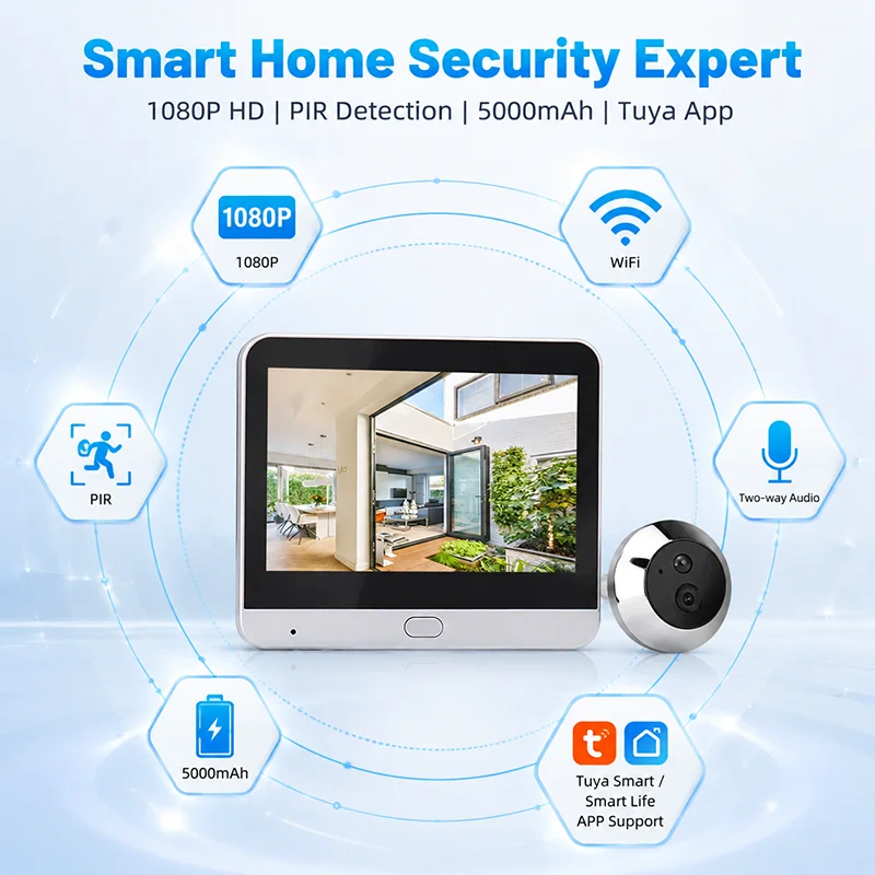 3-мегапиксельная беспроводная  – обзор и цена Home Security Front Door Camera